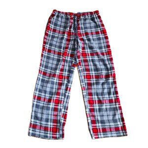 Carole Hochman  red & gray plaid fleece pajama pants